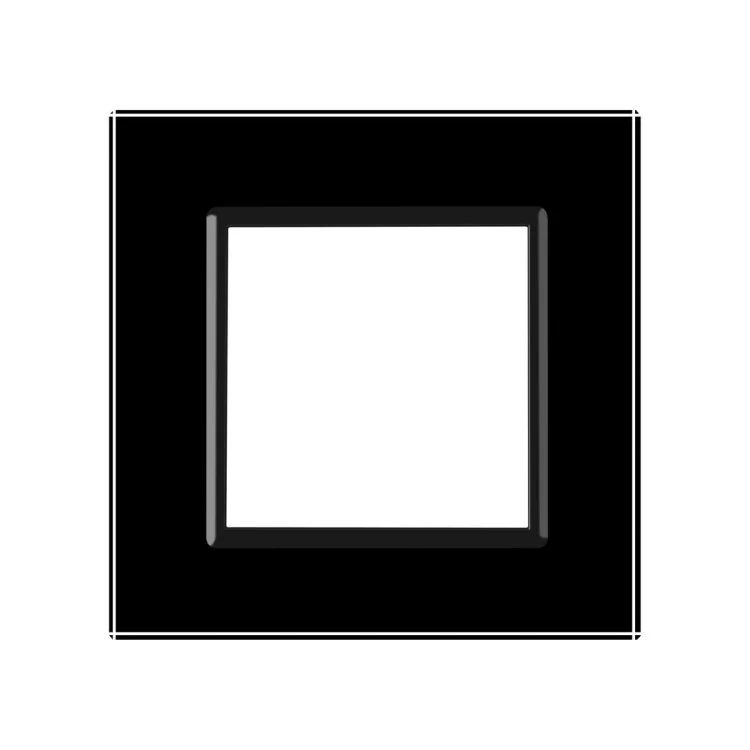 Рамка розетки Livolo 1 пост чорний скло (VL-C7-SR-12) ціна 370грн - фотографія 2
