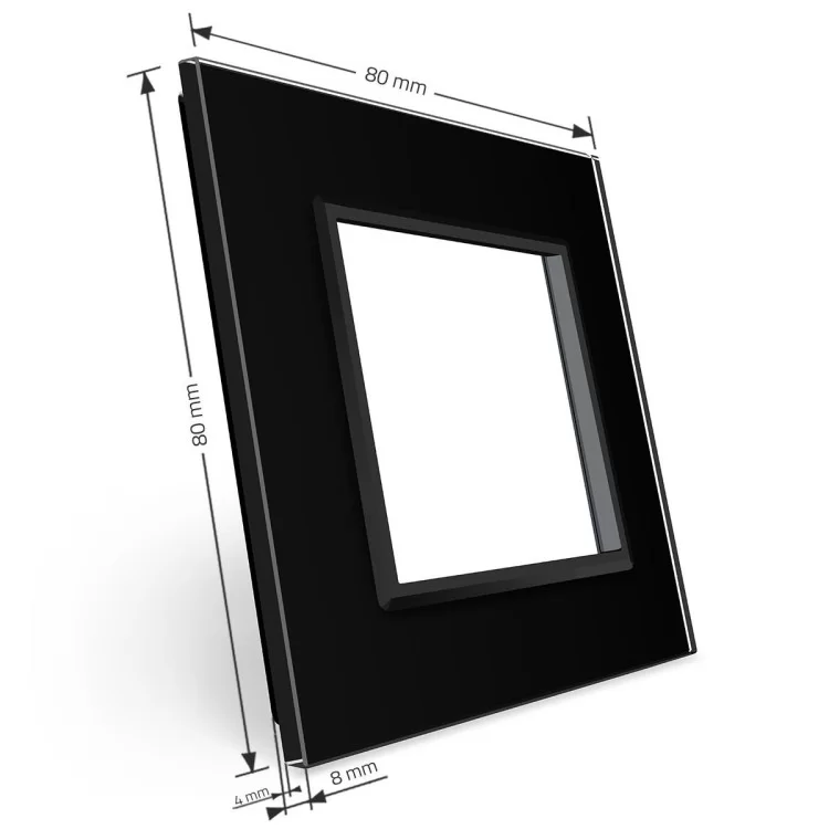 в продаже Рамка розетки Livolo 1 пост черный стекло (VL-C7-SR-12) - фото 3