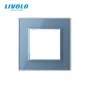 Рамка розетки Livolo 1 пост блакитний скло (VL-C7-SR-19)