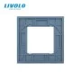 Рамка розетки Livolo 1 пост блакитний скло (VL-C7-SR-19)