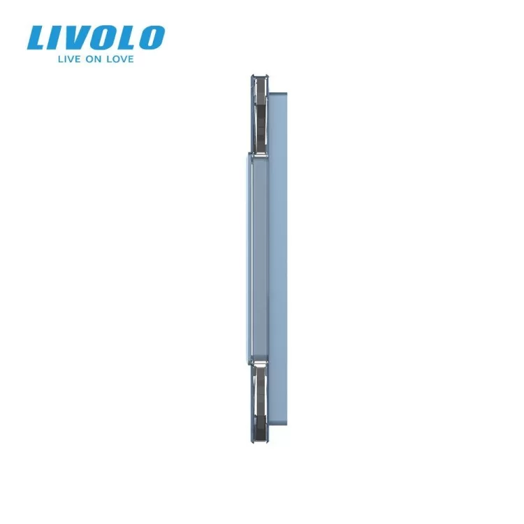 в продаже Рамка розетки Livolo 2 поста голубой стекло (VL-C7-SR/SR-19) - фото 3