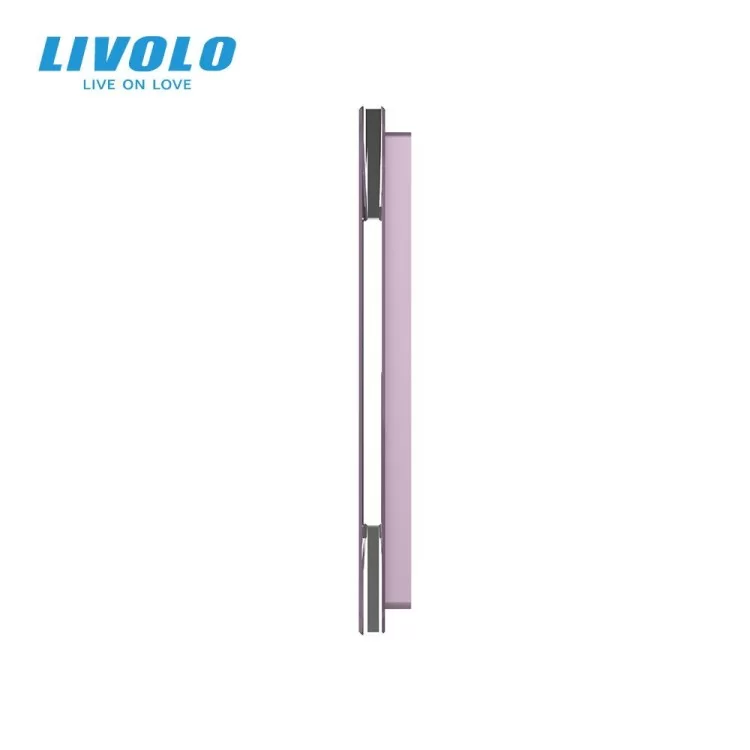 в продажу Сенсорна панель вимикача Livolo 2 канали (1-1) рожевий скло (VL-C7-C1/C1-17) - фото 3