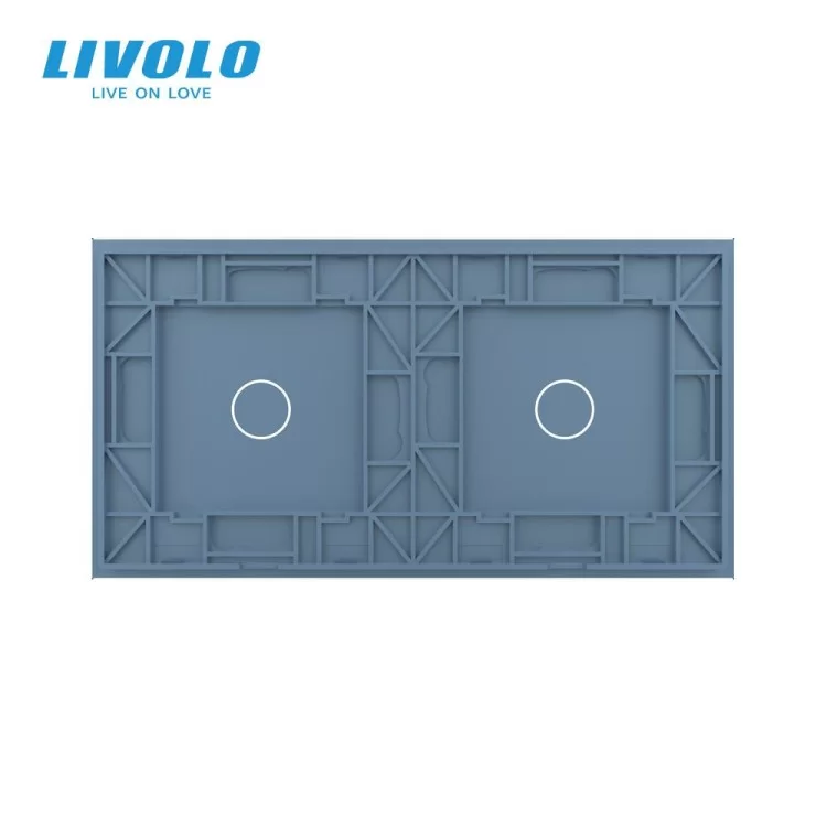продаем Сенсорная панель выключателя Livolo 2 канала (1-1) голубой стекло (VL-C7-C1/C1-19) в Украине - фото 4