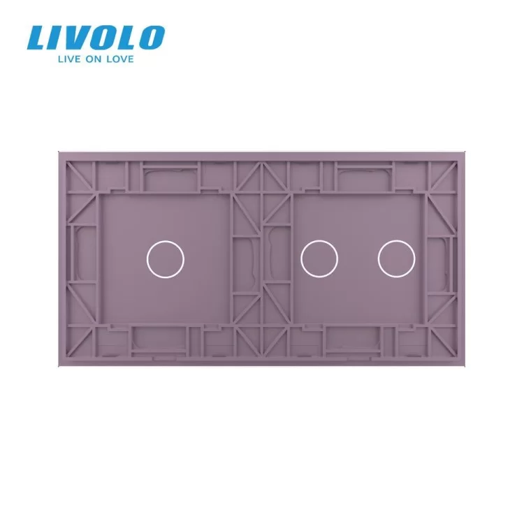 продаем Сенсорная панель выключателя Livolo 3 канала (1-2) розовый стекло (VL-C7-C1/C2-17) в Украине - фото 4