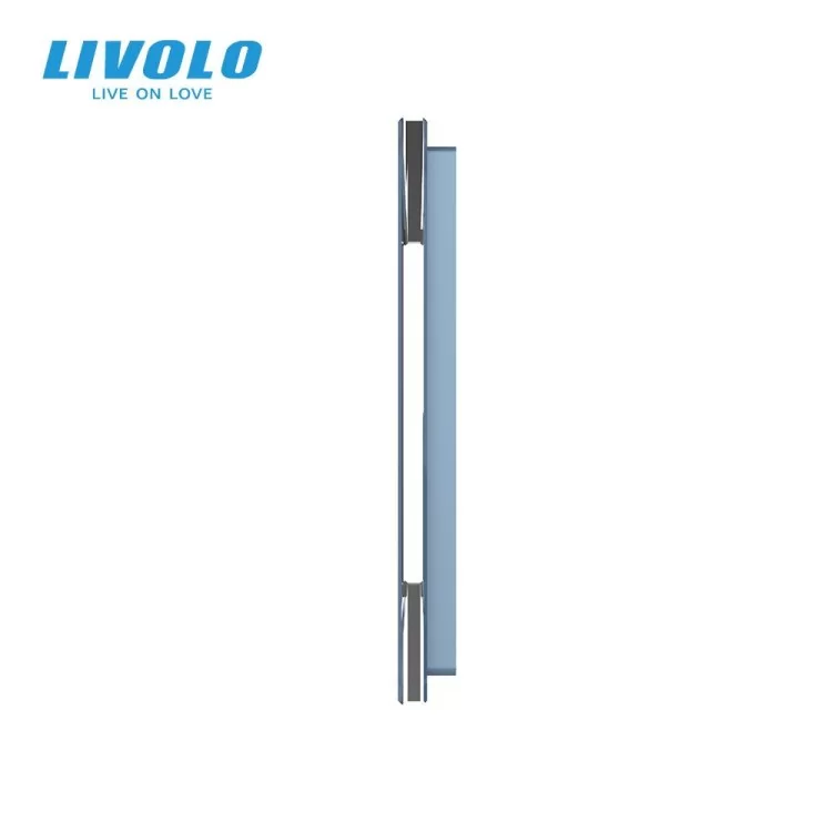 в продажу Сенсорна панель вимикача Livolo 3 канали (1-2) блакитний скло (VL-C7-C1/C2-19) - фото 3