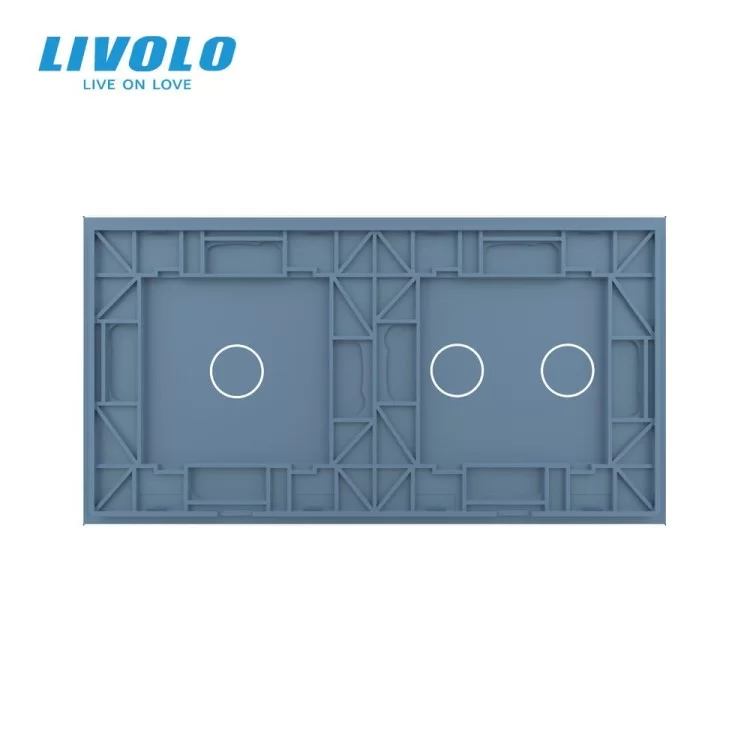 продаем Сенсорная панель выключателя Livolo 3 канала (1-2) голубой стекло (VL-C7-C1/C2-19) в Украине - фото 4