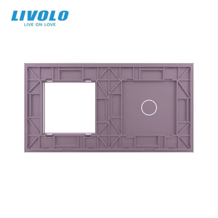 продаємо Сенсорна панель вимикача Livolo і розетки (1-0) рожевий скло (VL-C7-C1/SR-17) в Україні - фото 4