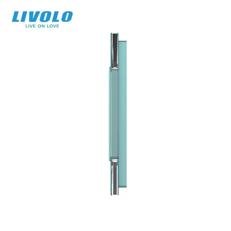 в продажу Сенсорна панель вимикача Livolo і розетки (1-0) зелений скло (VL-C7-C1/SR-18) - фото 3