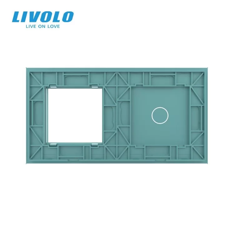 продаємо Сенсорна панель вимикача Livolo і розетки (1-0) зелений скло (VL-C7-C1/SR-18) в Україні - фото 4