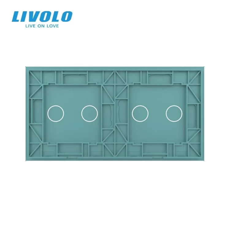 продаем Сенсорная панель выключателя Livolo 4 канала (2-2) зеленый стекло (VL-C7-C2/C2-18) в Украине - фото 4