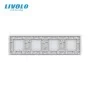 Сенсорная панель для выключателя Х сенсоров (Х-Х-Х-Х) белый стекло Livolo (C7-CХ/CХ/CХ/CХ-11)