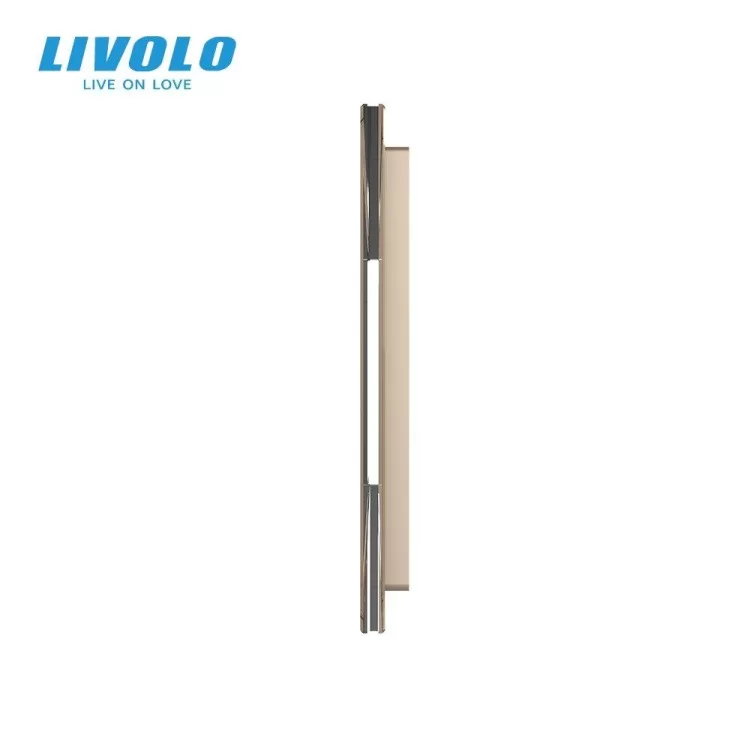 в продажу Сенсорна панель для вимикача Х сенсорів (Х-Х-Х-Х) золото скло Livolo (C7-CХ/CХ/CХ/CХ-13) - фото 3