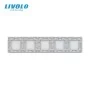 Сенсорная панель для выключателя Х сенсоров (Х-Х-Х-Х-Х) белый стекло Livolo (C7-CХ/CХ/CХ/CХ/CХ-11)