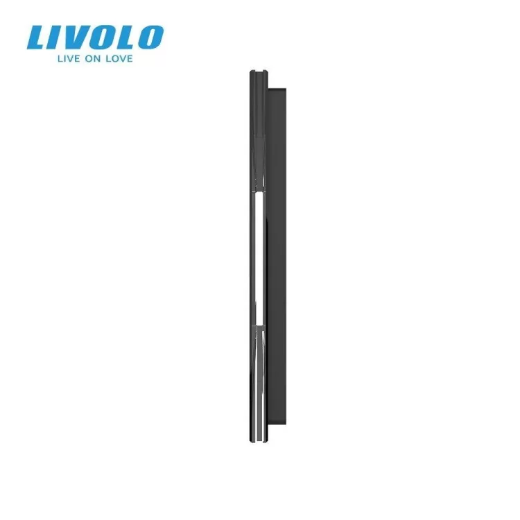 в продажу Сенсорна панель для вимикача Х сенсорів (Х-Х-Х-Х-Х) чорний скло Livolo (C7-CХ/CХ/CХ/CХ/CХ-12) - фото 3