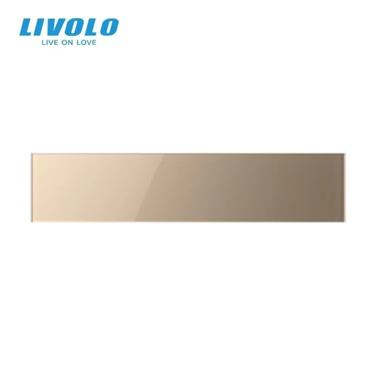 Сенсорная панель для выключателя Х сенсоров (Х-Х-Х-Х-Х) золото стекло Livolo (C7-CХ/CХ/CХ/CХ/CХ-13) цена 2 515грн - фотография 2