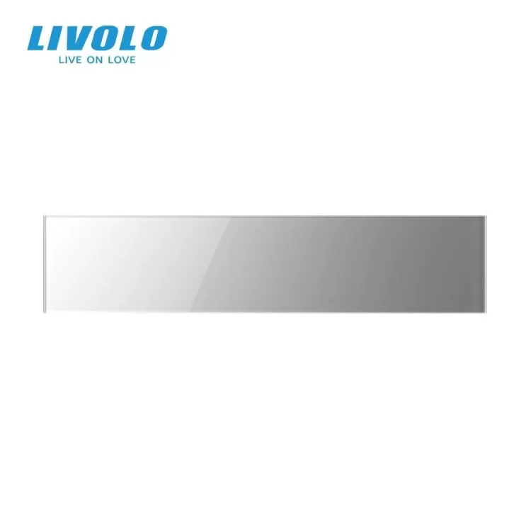 Сенсорная панель для выключателя Х сенсоров (Х-Х-Х-Х-Х) серый стекло Livolo (C7-CХ/CХ/CХ/CХ/CХ-15) цена 2 515грн - фотография 2