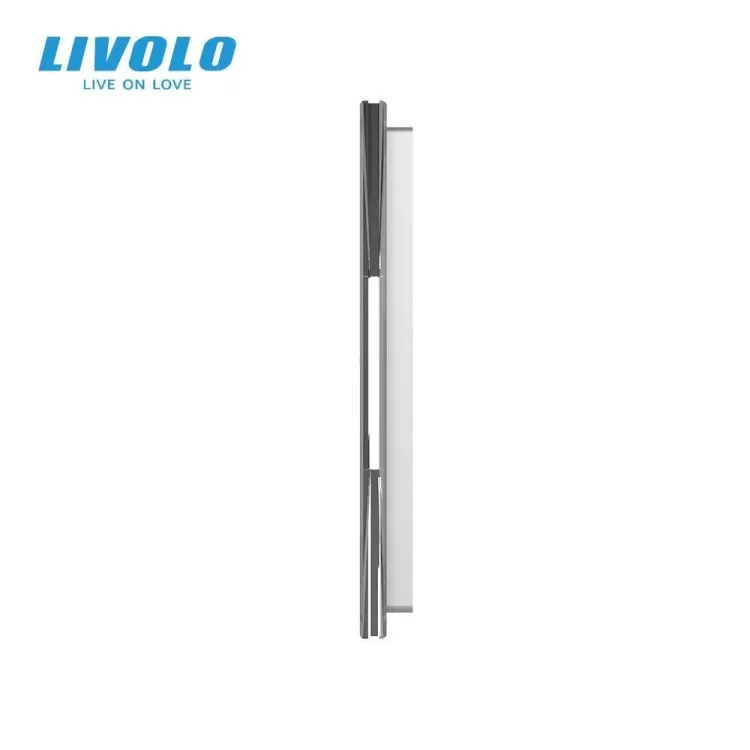в продажу Сенсорна панель для вимикача Х сенсорів (Х-Х-Х-Х-Х) сірий скло Livolo (C7-CХ/CХ/CХ/CХ/CХ-15) - фото 3