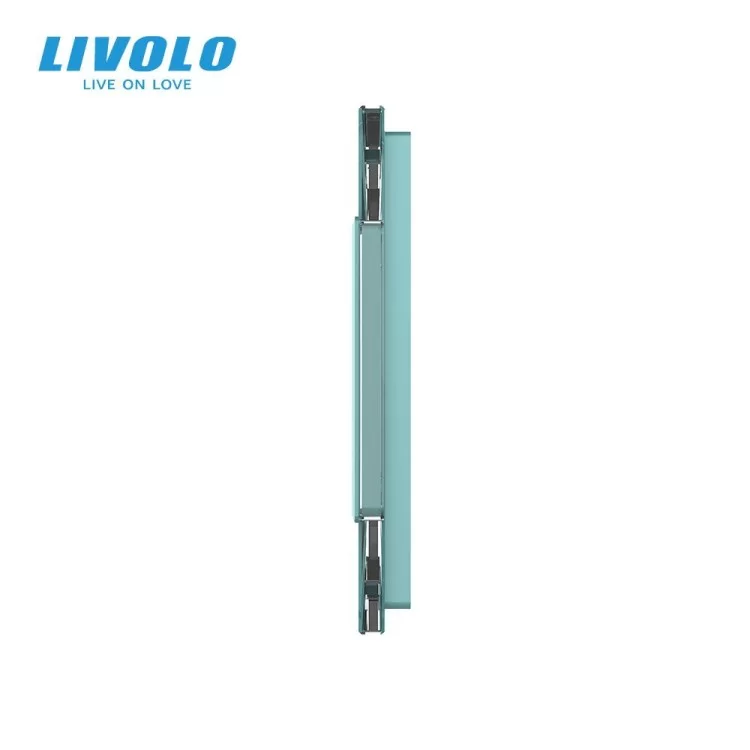 в продажу Рамка розетки Livolo 3 пости зелений скло (VL-C7-SR/SR/SR-18) - фото 3