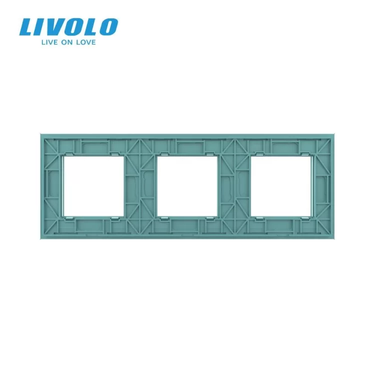 продаем Рамка розетки Livolo 3 поста зеленый стекло (VL-C7-SR/SR/SR-18) в Украине - фото 4