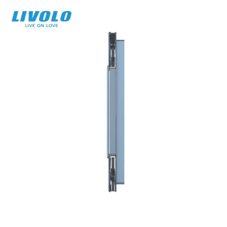 в продажу Рамка розетки Livolo 3 пости блакитний скло (VL-C7-SR/SR/SR-19) - фото 3