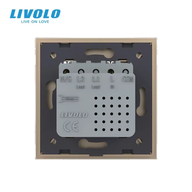 продаємо Розетка USB type C з блоком живлення 45W золото Livolo (VL-C7-FCUC-2AP) в Україні - фото 4