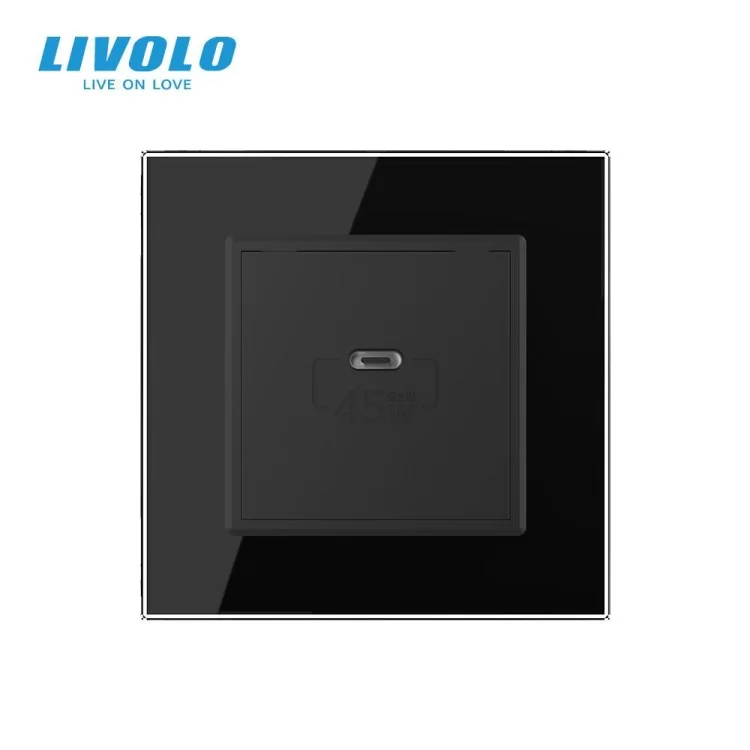 в продаже Розетка USB type C с блоком питания 45W черный Livolo (VL-C7-FCUC-2BP) - фото 3