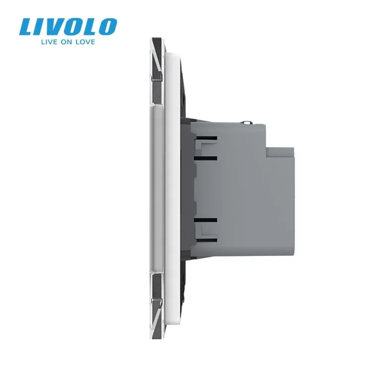 Розетка USB type C з блоком живлення 45W білий Livolo (VL-C7-FCUC-2WP) ціна 2 723грн - фотографія 2