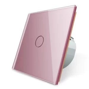 Сенсорний вимикач Livolo рожевий скло (VL-C701-17)