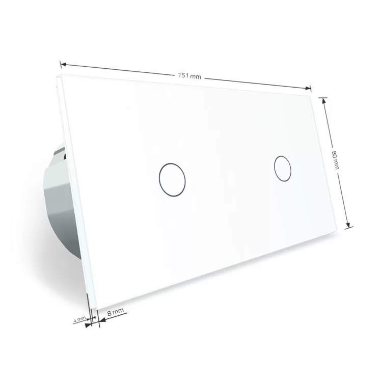 Сенсорный выключатель Livolo 2 канала (1-1) белый стекло (VL-C701/C701-11) отзывы - изображение 5
