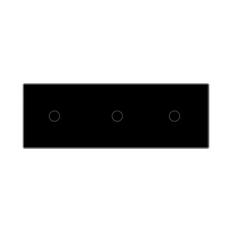 Сенсорный выключатель Livolo 3 канала (1-1-1) черный стекло (VL-C701/C701/C701-12) цена 2 586грн - фотография 2