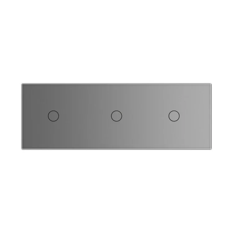 Сенсорный выключатель Livolo 3 канала (1-1-1) серый стекло (VL-C701/C701/C701-15) цена 2 586грн - фотография 2