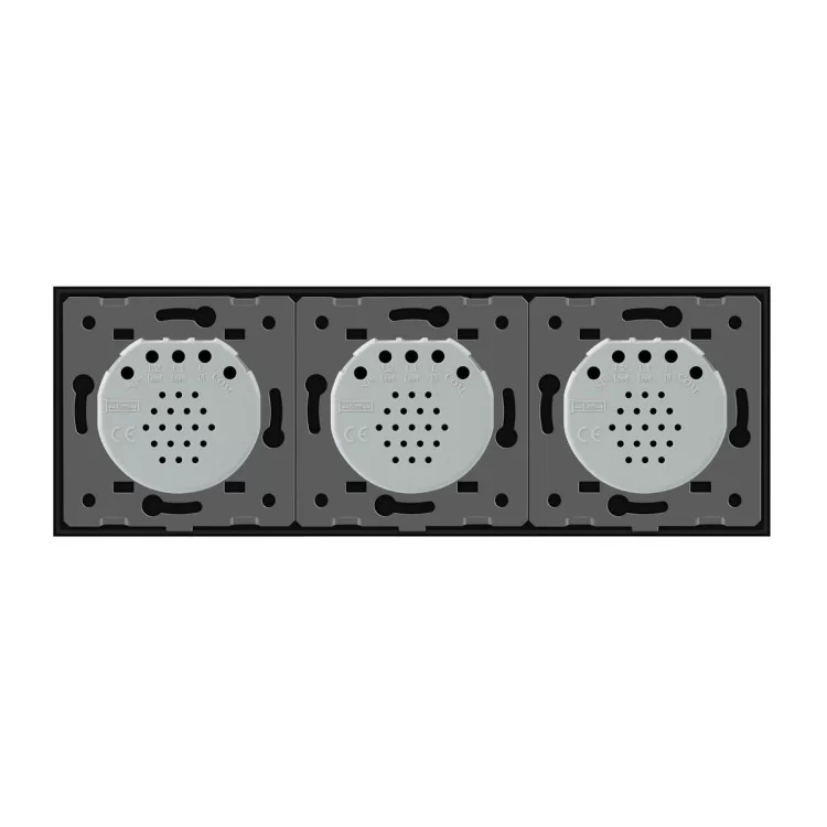 в продажу Сенсорний вимикач Livolo 4 канали (1-1-2) чорний скло (VL-C701/C701/C702-12) - фото 3