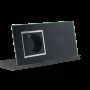 Сенсорный выключатель с розеткой Livolo черный хром стекло (VL-C701/C7C1EU-12C)