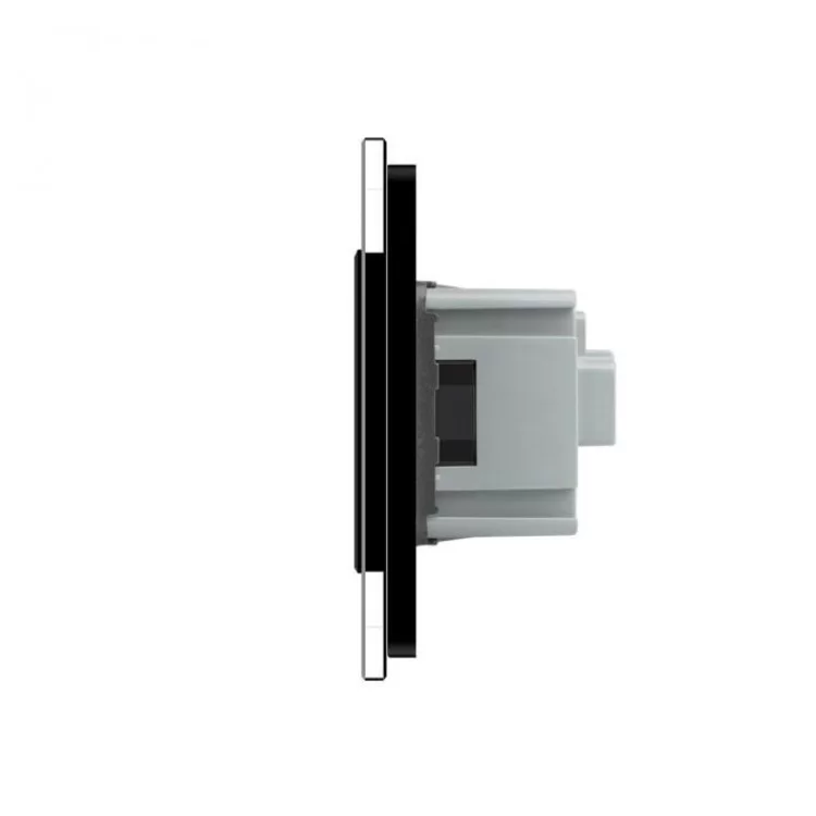в продажу Сенсорний вимикач з двома розетками Livolo чорний скло (VL-C701/C7C2EU-12) - фото 3