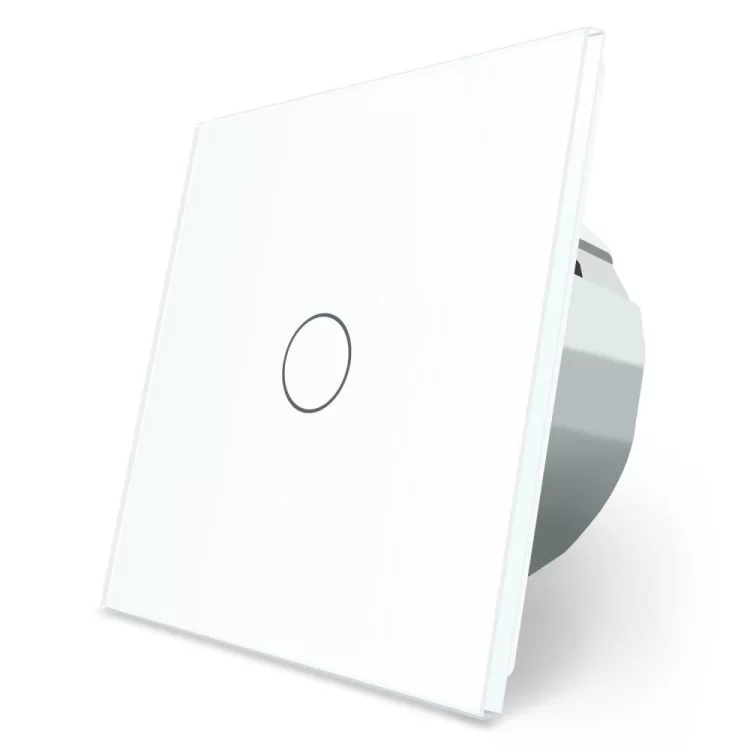 Сенсорная кнопка Импульсный выключатель Мастер кнопка Проходной диммер Livolo белый стекло (VL-C701H-11) цена 1 519грн - фотография 2