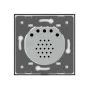 Сенсорная кнопка Импульсный выключатель Мастер кнопка Проходной диммер Livolo белый стекло (VL-C701H-11)