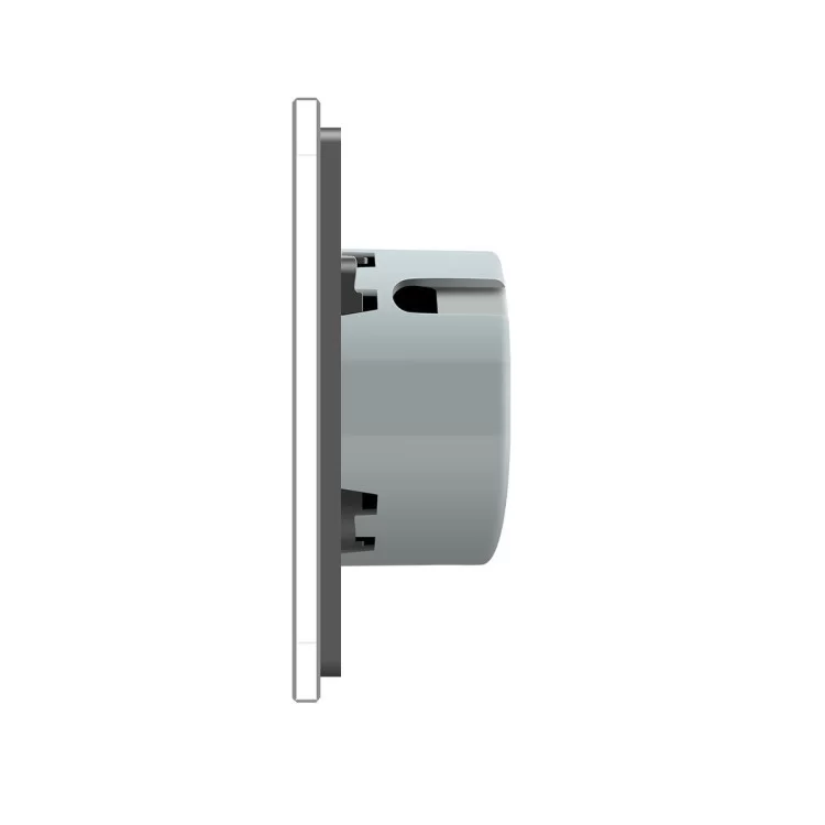 Сенсорная кнопка Импульсный выключатель Мастер кнопка Проходной диммер Livolo серый стекло (VL-C701H-15) цена 1 519грн - фотография 2