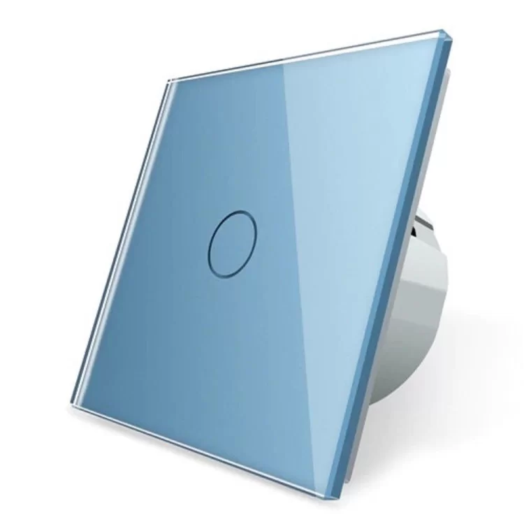 Комплект Сенсорный проходной диммер Livolo голубой стекло (VL-C701H/C701H/S1B-19) цена 5 529грн - фотография 2