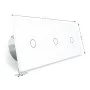 Сенсорный радиоуправляемый выключатель Livolo 3 канала (1-1-1) белый стекло (VL-C701R/C701R/C701R-11)