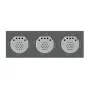 Сенсорный радиоуправляемый выключатель Livolo 5 каналов (1-2-2) серый стекло (VL-C701R/C702R/C702R-15)