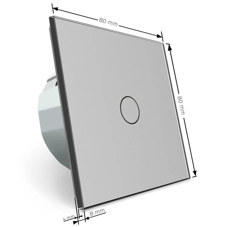 Сенсорный проходной маршевый перекрестный выключатель Livolo серый стекло (VL-C701S-15) отзывы - изображение 5