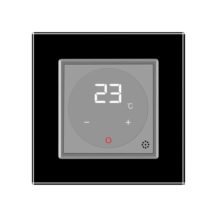 в продаже Терморегулятор со встроенным датчиком температуры черный серый Livolo (VL-C701TM-12/15) - фото 3