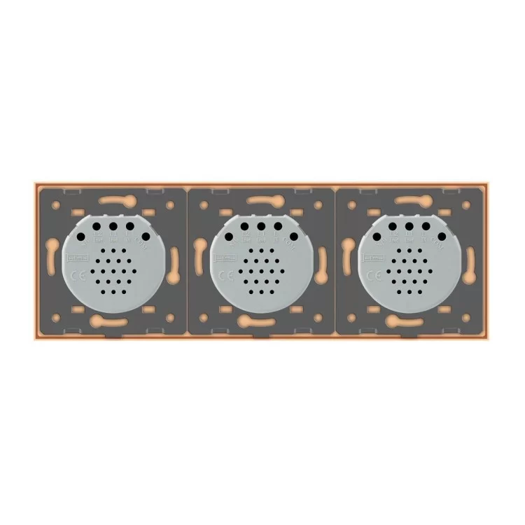Сенсорный ZigBee выключатель 3 сенсоров (1-1-1) золото Livolo (VL-C701Z/C701Z/C701Z-13) отзывы - изображение 5