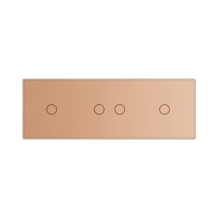 Сенсорный ZigBee выключатель 4 сенсора (1-2-1) золото стекло Livolo (VL-C701Z/C702Z/C701Z-13) цена 3 831грн - фотография 2