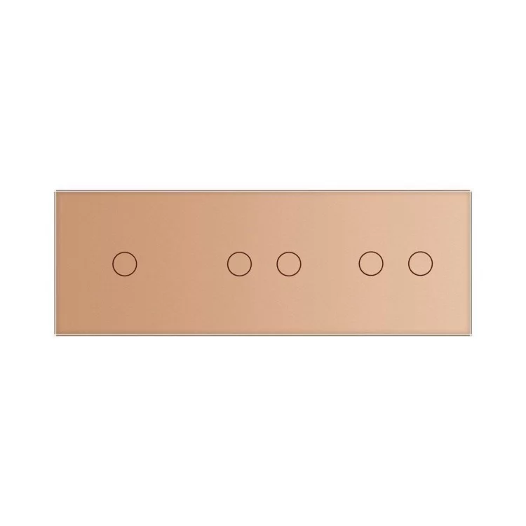 в продажу Сенсорний ZigBee вимикач 5 сенсорів (1-2-2) золото скло Livolo (VL-C701Z/C702Z/C702Z-13) - фото 3