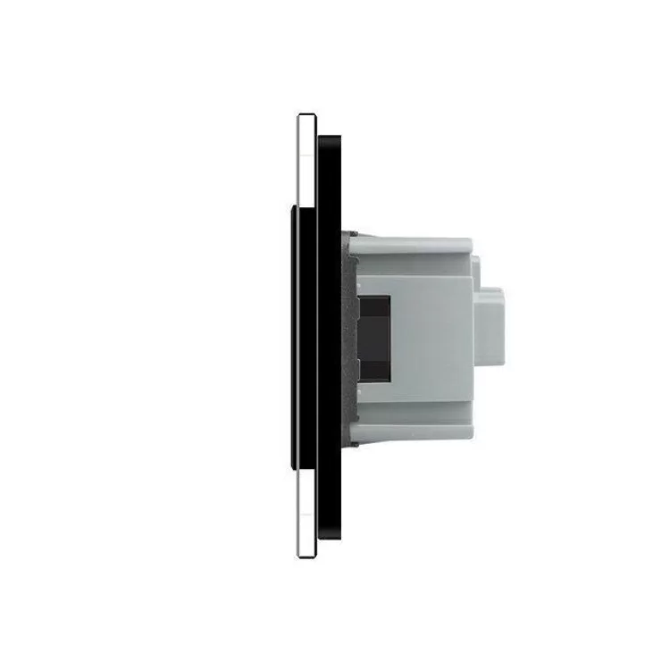 Сенсорний ZigBee вимикач 1 сенсор 3 розетки чорний скло Livolo (VL-C701Z/C7C3EU-12) ціна 2 667грн - фотографія 2
