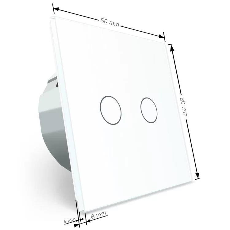 Сенсорный выключатель Livolo 2 канала белый стекло (VL-C702-11) отзывы - изображение 5