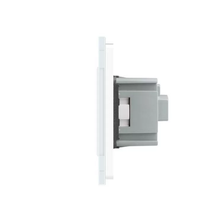 Сенсорный выключатель Livolo 2 канала 3 розетки белый стекло (VL-C702/C7C3EU-11) цена 2 485грн - фотография 2