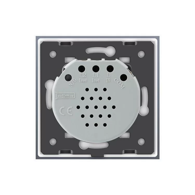 продаємо Сенсорна кнопка імпульсний вимикач прохідний димер 2 канали Livolo білий скло (VL-C702H-11) в Україні - фото 4