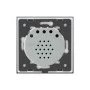 Сенсорна кнопка імпульсний вимикач прохідний димер 2 канали Livolo білий скло (VL-C702H-11)